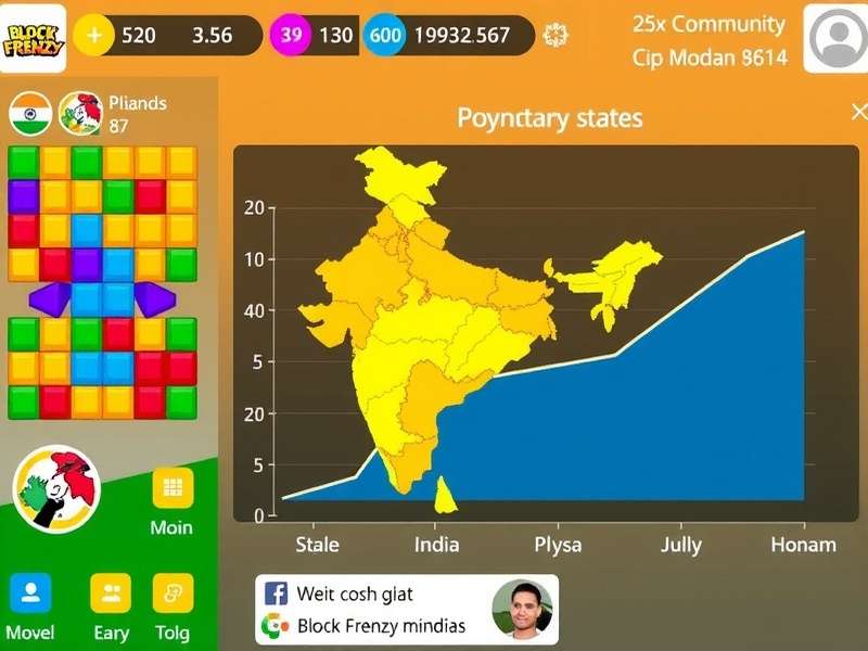Graph showing Block Frenzy India download growth across Indian states